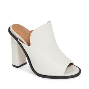 ALIAS MAE Admon Mule In White Leather- Size 38 (US 7.5/8)